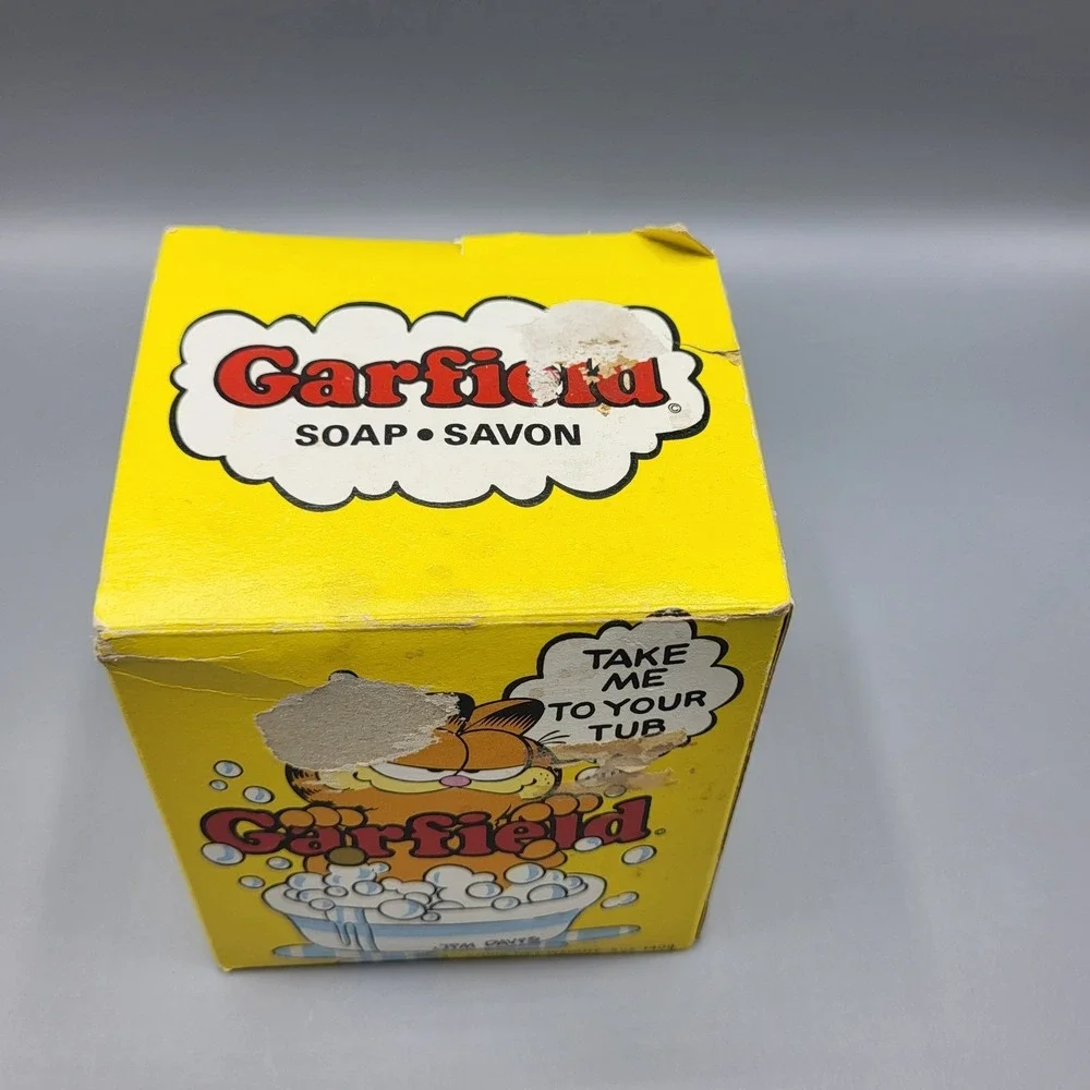 Vintage 1981 Garfield Sculpted Bar Soap Twincraft Collectible Boxed Orange Cat